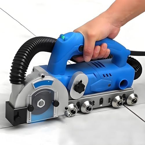 AiODiO Outil électrique de Retrait de Joints 1200W, Machine de Nettoyage des Joints de carrelage avec 9000 TR/Min, avec Profondeur réglable, pour Le Nettoyage des Joints Entre Les Carreaux