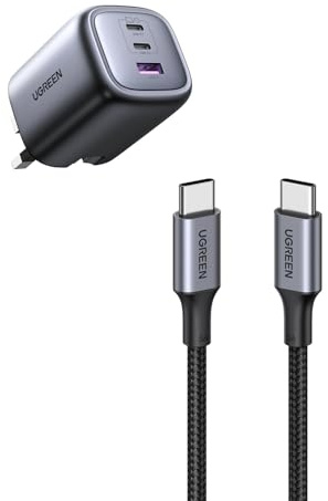 UGREEN 65W USB C Charger Plug with 2 Pack 100W USB C Cable