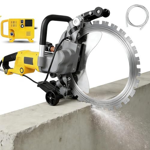 menglanchang Elektrische BetonsäGe, Schnitttiefe 29/39/49cm, 8000w HandbetonringsäGe, Mit Wasserpumpe, 3 Verschiedene SäGeblattgrößEn: 400mm/500mm/600mm – FüR Stein, Bewehrungsstahl, Ziegel 39cm
