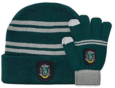 Cinereplicas Harry Potter - Set Bonnet & Gants Enfants - Licence Officielle (Grün und Grau)