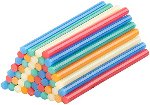 AGT Heissleim: 50 Klebesticks für Heißklebepistolen, 11 x 200 mm, bunt (Klebesticks für Klebepistole, Kleber für Heißklebepistolen, Anti Rutsch)