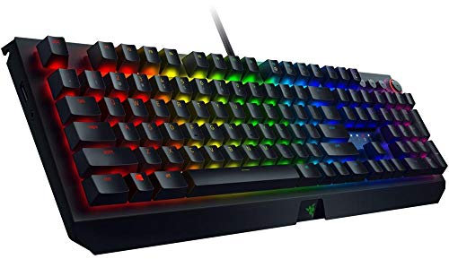 Razer BlackWidow - Teclado mecánico (Con interruptores verdes Razer, 100 millones de teclas, iluminación RGB Chroma, diseño US) negro