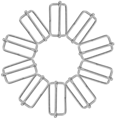 20 Pezzi Fibbie Scorrevoli in Metallo Per Cinghie Zaino E Borse, Regolabili Per Lunghezza Cinghia, Accessori Fai Da Te, Colore Argento