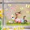 Wandtattoo Loft Fensterbilder Frühling mit Hasen Motiv – A3 Bogen, Wiederverwendbar – Frühlingsdeko Fenster, Frühlingsbild Fenster, Fensterdeko Frühling, Fensterfolie Frühling Selbstklebend