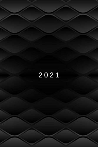 2021: Wochenplaner Terminplaner Schwarz 2021 , 1 Woche auf 2 Seiten , A5 , Soft-Cover
