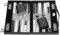 Engelhart-250512- Backgammon 11 INCH genähter Filz und Kunstleder- 30 cm (schwarz/weiß/grau)
