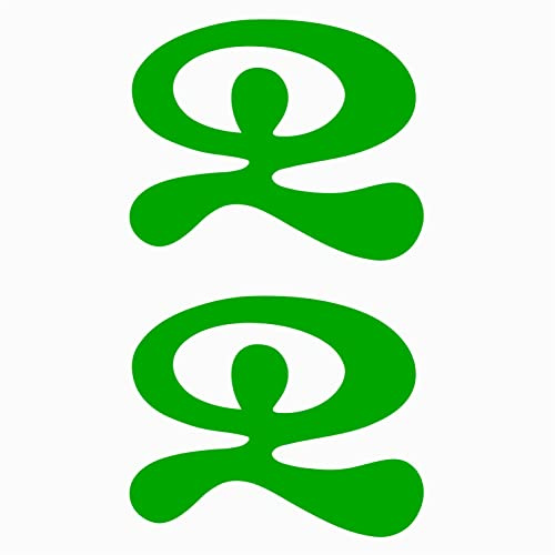 Artstickers 2 Stück Aufkleber INDALO Symbol Almerie für Auto oder Motorrad (grün)