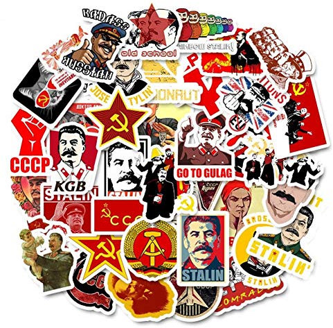 50pcs/Pack Gemischte Sowjetunion Stalin USSR CCCP Het -Aufkleber Skateboard -gepäck Laptop Gitarre Lustige Graffiti Retro Aufkleber