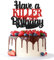 Tenhaisi Black Glitter Have a Killer Birthday Cake Topper Outdoor Horror Movie Party/Bloody Cake Topper/Children Boy Man Girl Adults Birthday Horror Party Decorations