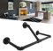 56 Cm Industriel Tuyau Vêtements Présentoir Rétro en Fer forgé Créatif Mural Vêtements Porte-manteau Cintre Fer Vêtements Suspendus Tige Barre 22in pour la Maison Hôtel
