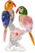 Yangshine Kristall-Doppelvögel-Figuren, Glas-Elster, Tierdekoration, Vogelsammlung, Briefbeschwerer, Tischdekoration, Auto-Dekor, Stil #3