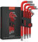 GETLITOOL 9pcs Llave Torx, Juego de Llave Torx Profesional T10, T15, T20, T25, T27, T30, T40, T45, T50, Marca de Tamaño，Llave Hexagonal Acero al Cromo Vanadio para Reparación de Bicicletas
