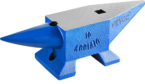 VEVOR Schmiede Amboss 10KG Schmiede Zubehör Amboss Werkzeuge geschmiedeter Stahl mit rundem und quadratischem Loch robust