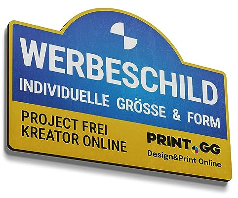 Panneau personnalisé Print.GG – Aluminium Dibond 2 mm/PVC 5 mm – Plaque publicitaire professionnelle et robuste pour l'extérieur