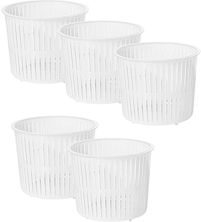 5 x Cheese Mould 5.5 x 5cm - Plastic Cheese Form | Basket for Cheese | Small Cheese Mould | Round Cheese Mould