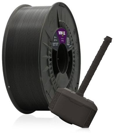 WINKLE PLA Tough Filament 1.75mm Eisengrau, 1kg Spule, 3D Drucker Filament Kompatibel mit FDM Druckern, 3D-Druckmaterialien, Maßgenauigkeit +/- 0.05mm, Bioabbaubar Hohe Zähigkeit und Härte