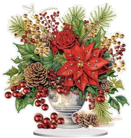 Demiawaking DIY 5D Mosaik Kristall Diamond Painting Weihnachtsbaum Handwerk Diamant Malerei Kit Weihnachtsdeko Ornamente Weihnachten Geschenke (19)