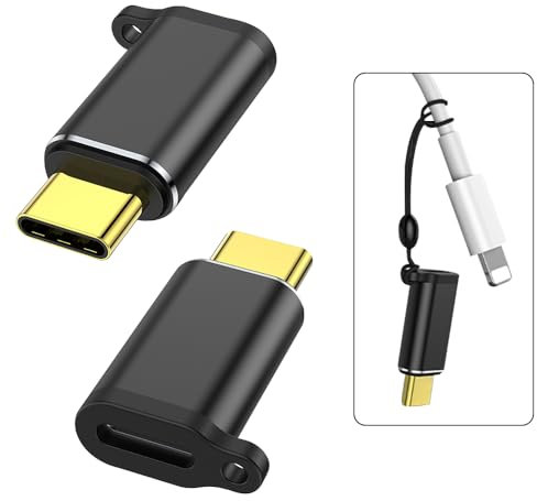 FIDWALL 2PCS Adaptateur USB-C vers Lightning - Adaptateur Lightning (Femelle) vers USB Type C (mâle), Compatible avec la série iPhone 15, S23, Pixel 7, Mate 60 Pro et Plus