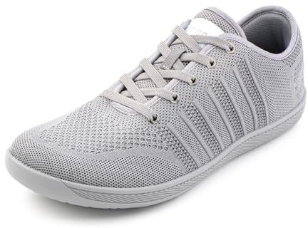 Hitmars Chaussures Minimalistes Homme Pieds Nus Femme Barefoot Basket Trail Running Basquette Unisexe Sneaker Fitness Légères Antidérapant Gym Gris 2 Size 43