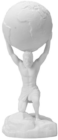 Atlas Titan Gott Statue Skulptur Figur gegossener Marmor 12,5 cm
