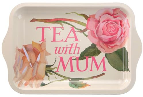 That's Crackers! Tea with Mum | Small Tinware Tray | Emma Bridgewater Rose Design | Gift Idea