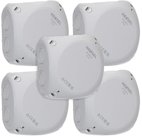 5 Stück Hensel DK0400G Kabelabzweigkasten Feuchtraumdose IP 66 bis 4 qmm 3phasig, 6 qmm 1phasig, ohne Klemme