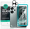Ibywind 2 Piezas Protector Pantalla para Xiaomi Poco F6 5G/Redmi Turbo 3 5G 6.67+1 Pieza Protector Cámara+1 Pieza Protector Trasera Fibra Carbono,Dureza 9H Cristal Templado,Fácil de Instalar