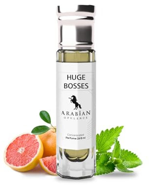 Arabian Opulence FR142 HUGE BOSSES Roll-on Parfümöl | Konzentriertes Parfüm Körperöl | Langanhaltendes Parfüm auf Ölbasis für Männer | Reisegröße Alkoholfreie weiche Parfümölflasche (6ml)