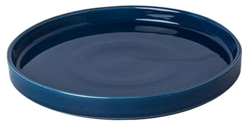 Bandejas de plantas para macetas, platillo de cerámica de 7.1 pulgadas de cañones azules de arañazos bandeja de drenaje bandejas de plantas para macetas platillos de flores para interiores, platos de