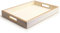 SANZIE Leather Tray Desktop Storage Organizer Premium Serving Tray Decorative Tray Valet Tray for Sundries Cosmetics Phone Wallet Cutlery (White Holder)