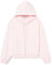Tommy Hilfiger Damen Hoodie mit Reißverschluss Script Zip aus Baumwolle, Rosa (Light Pink), 46