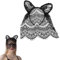 scicent Damen Haarreifen Katzenohren Stirnband Katze Haarbänder Haarschmuck Cute Katzenohren Haarreif mit Ohren für Karneval Mottoparty Niedlich Spitze Cats Ears Haarband - 34213