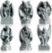 GW Box 6pc Mini Gargoyle Figurines Small Gargoyles Miniature Evil Gargoyles Figurines Gargoyles Sculpture Decoration Ornaments for Halloween Decorations Accessories and Home Decor