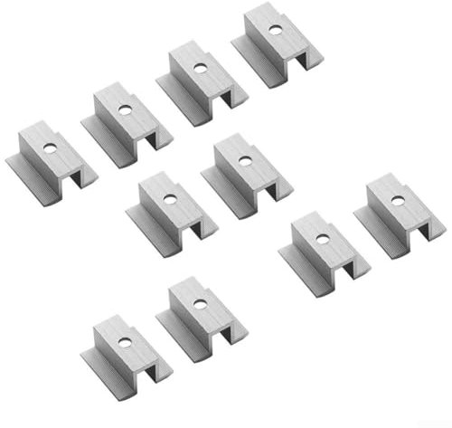 10 morsetti per staffa solare fotovoltaica, struttura in alluminio (morsetto terminale (35 x 60 mm)