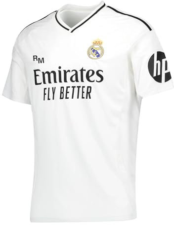 JYC CREATIVE T-shirt R. Madrid - Maillot officiel du football Madrid - Tissu doux et confortable, fan - Adulte - Unisexe, T-shirt, XX-Small