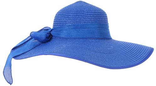 LY4U Damen Strohhut, Sommer UPF 50 Sonnenhut, Breiter Krempe Strandhut, Faltbare Roll-up Schlapphüte für Frauen Dame und Mädchen