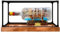 TRUSTFAR Vitrine en acrylique anti-poussière conçue pour bouteille LE-GO 21313 Modèle de bloc de construction de bateau moyen Boîte transparente compatible avec Le-go 21313 (sans modèle) (fond en bois