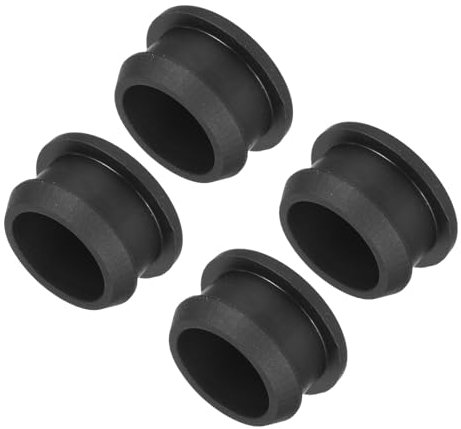 QUARKZMAN Silikonstopfen Silikon Lochstopfen Gummistopfen Blindstopfen Abdeckstopfen Flush Typ Panel Rund für wasserdichte Dichtungsstopfen 20 mm Durchmesser Schwarz, Packung mit 4