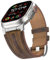 Bouixel Bracelet en cuir véritable pleine fleur compatible avec les bracelets Apple Watch Ultra, 49 mm, 46 mm, 45 mm, 44 mm, 42 mm, bracelet de connecteur en métal robuste pour homme et femme, iWatch