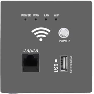 Heiikiuy 300Mbps 2.4Ghz WIFI Router Wireless WiFi Socket RJ45 AP Relay Smart USB Socket Panel Embedded Wall WIFI Router C