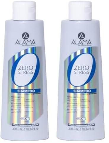 Alama Professional Zero Stress Shampoo Antiforfora, Shampoo Purificante e Rinfrescante per Cuoio Capelluto con Disquamazione, Dona Freschezza e Detossinazione, Vegan, 90% Ingredienti Naturali, 300 ml