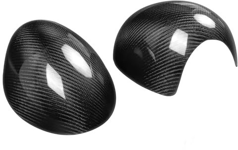 JKGBUK 2PCS Coque RéTroviseur pour Mini R55 R56 R57 R58 R59 R60 2007-2014, Housse De Protection Rétroviseur Couvercle De Rétroviseur Latéral De Voiture Couvercle Rétroviseur