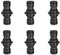 GisWell Lot de 6 raccords de tuyau d'arrosage double 1/2 - Raccord de tuyau à 2 voies pour rallonger - Connexion sûre - Compatible avec Gardena - Pour jardin, maison