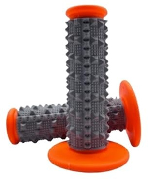 Motorrad-Gasgriff 22 Mm 7/8 Zoll Universal-Offroad-Motorrad-Griff Aus Großem Partikelgummi Anti-Rutsch-Abdeckung Tankgriff Gummigriffabdeckung Modifikation(Orange)