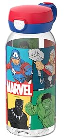 Mepal - Trinkflasche mit Klappdeckel Campus - Deckel springt per Knopfdruck auf - Trinkflasche Kinder Kohlensäure Geeignet - Auslaufsicher und Spülmaschinengeeignet - 600 ml - Avengers