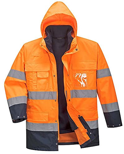 Portwest Warnschutz-Jacke Lite 3-in-1 , Größe: L, Farbe: Orange/Marine, S162ONRL