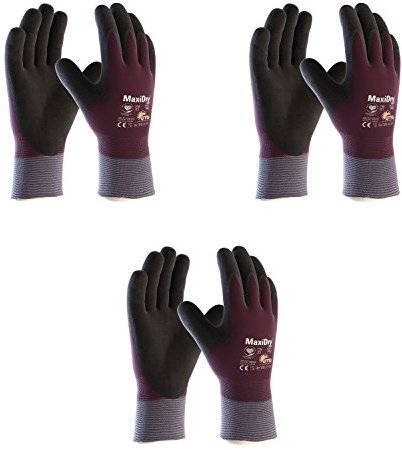 MaxiDry Zero 56-451 Cold Condition Work Glove with Thermal Lining and Full Double-Dipped Nitrile Coating (3, Large)