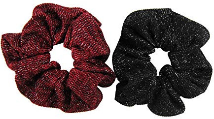 axy XXL Scrunchie Haargummi Set - 2x Stoff Haargummis Zopfhalter Zopfgummi Haarteil Haarband Scrunchies Doppelpack (Set 7)