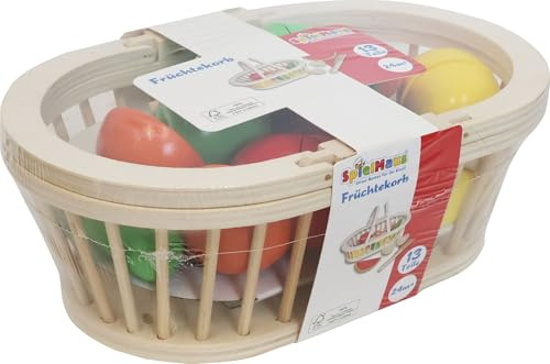 Vedes SpielMaus Holz Früchtekorb 13-teilig
