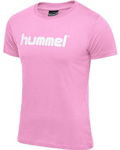 hummel Damen Hmlgo bomulds logo T-shirt Kvinde S/S T Shirt, Cotton Candy, L EU